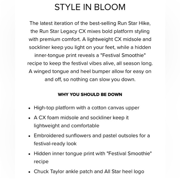 Converse Sneakers Run Star Legacy CX Sunflower High Top Platform Size 9 - Picture 12 of 15